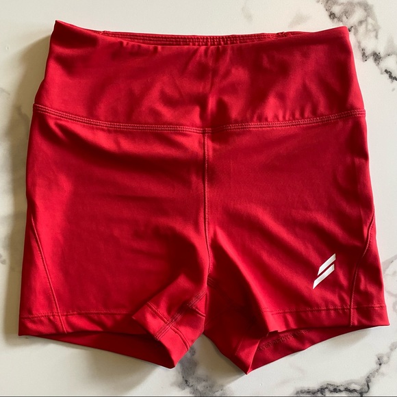 DOYOUEVEN High Rise Excel Bike Shorts Leggings Red - Picture 9 of 10